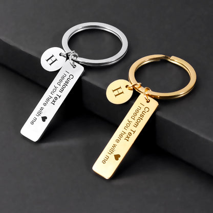 Personalized Keychain Gifts, Initials Engraved Key Ring - Oarse