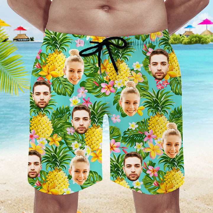 Custom Face Swim Trunks, Swim Trunks With Face On Them - Oarse