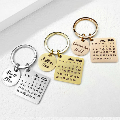 Diy Calendar Engraved Keychains, Personalized Keychains Near Me - Oarse