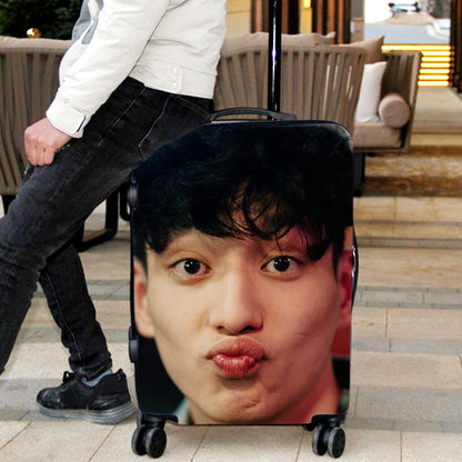 Custom Luggage Covers Face Photo Suitcase - Oarse