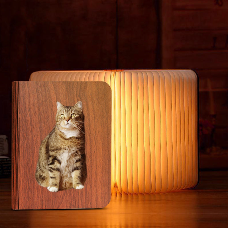 Custom Pet Photo Folding Book Lamp - Oarse