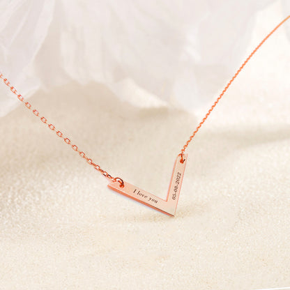 Name Engraved Necklace, Personalized Handwriting Jewelry - Oarse