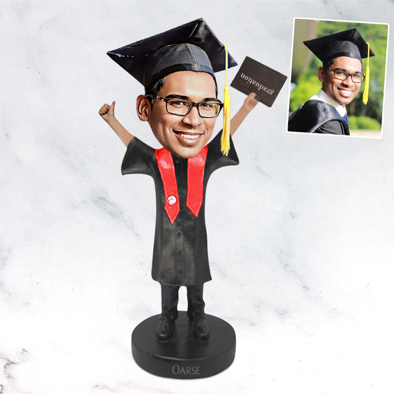 Graduation Custom Made Bobblehead Dolls, Personal Bobblehead - Oarse