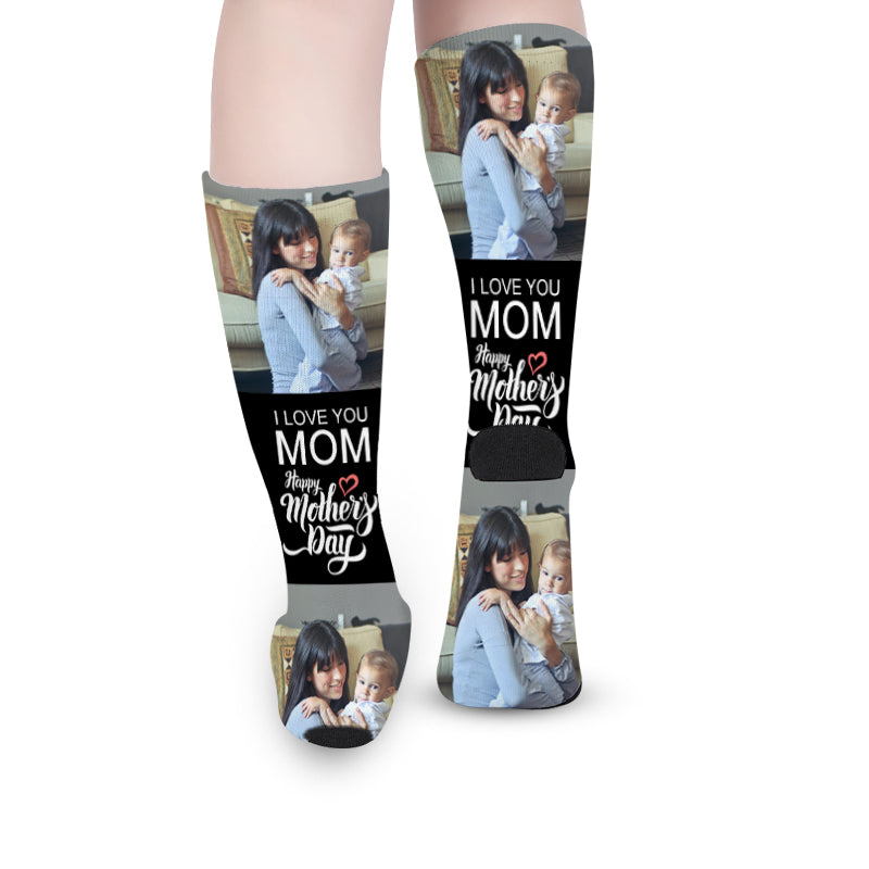 Custom World's Greatest Mother's Day Photo Socks - Oarse