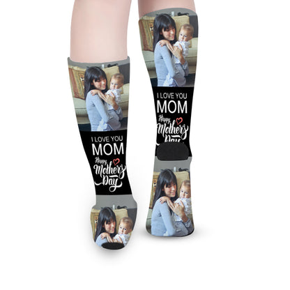 Custom World's Greatest Mother's Day Photo Socks - Oarse