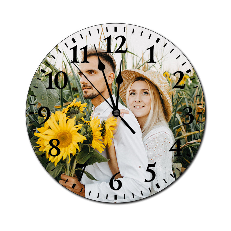 Personalized Wall Clocks With Pictures, Personalized Photo Clock for Home - Oarse