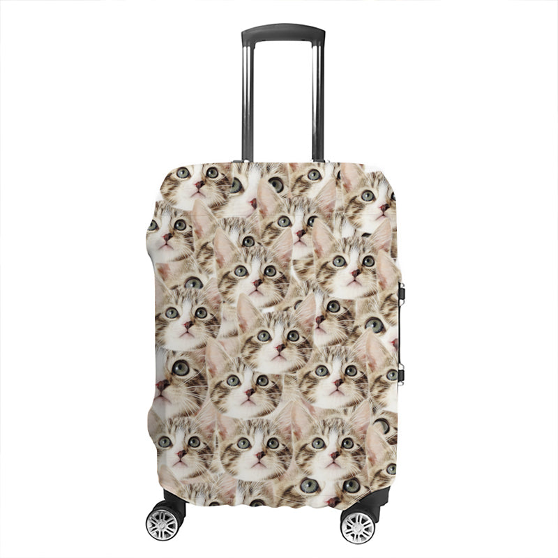 Custom Luggage Covers Pet Face Photo Luggage Cover Protector - Oarse