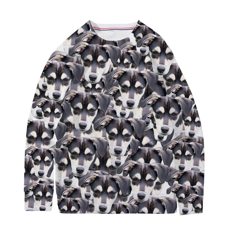 Custom Pet Face All Over Print Sweatshirt - Oarse