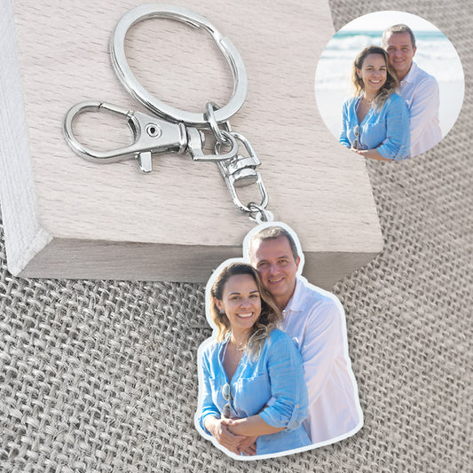 Custom Photo Keychain For Him, Her - Oarse