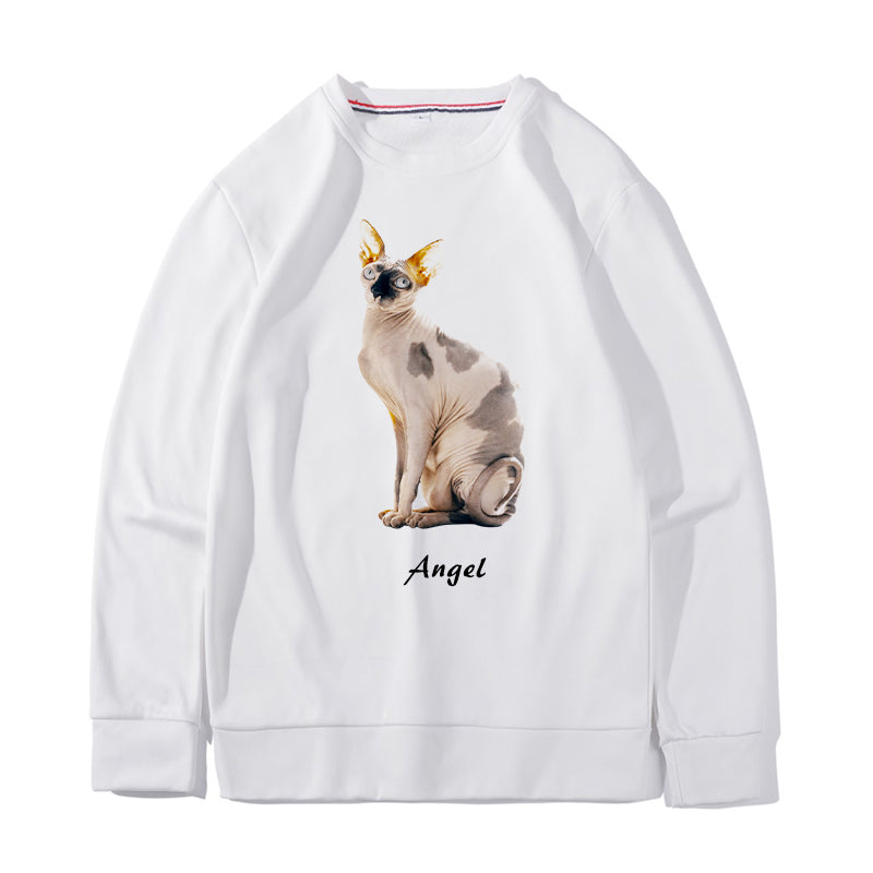 Custom Pet Photo And Name Sweatshirt - Oarse