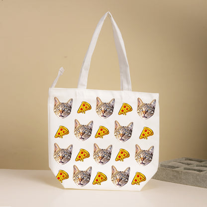 Custom Pizza Pet Face Tote Bag - Oarse