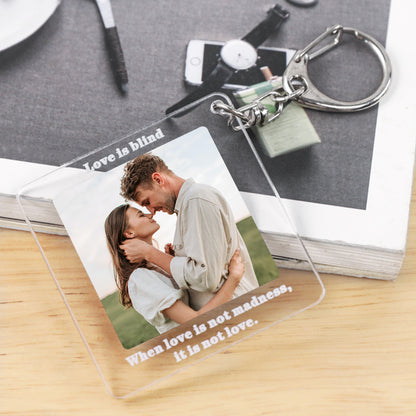 Personalized Keychains With Picture And Text, Double Sided Custom Keychain - Oarse