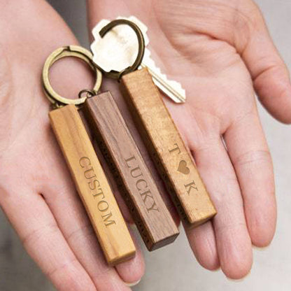 Customized Wooden Keychain, Custom Engraved Keychains - Oarse