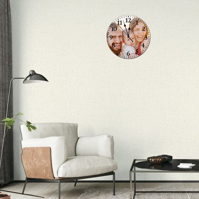 Personalized Wall Clocks With Pictures, Personalized Photo Clock for Home - Oarse