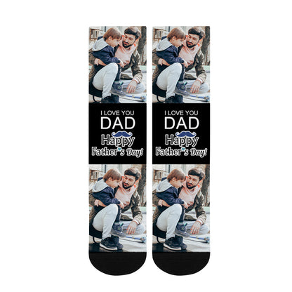 Father's Day Custom Photo Socks - Oarse