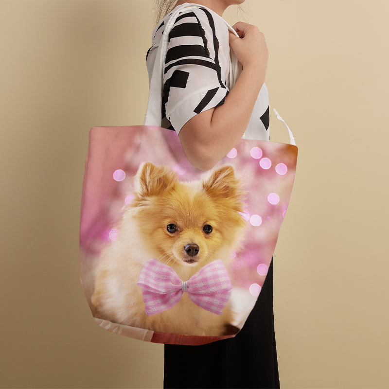 Custom Pet Photo Canvas Tote Bag - Oarse