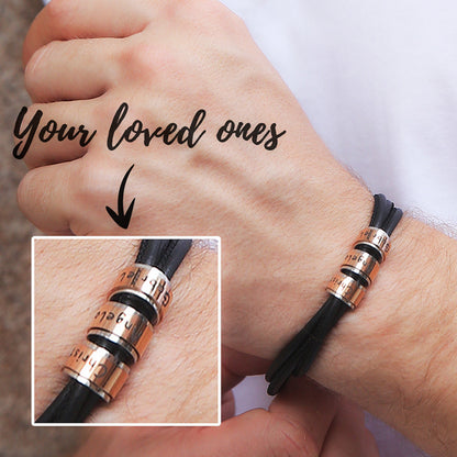 Custom Engraved Mens Bracelet, Turn The Beads Engraved Bracelets Near Me - Oarse