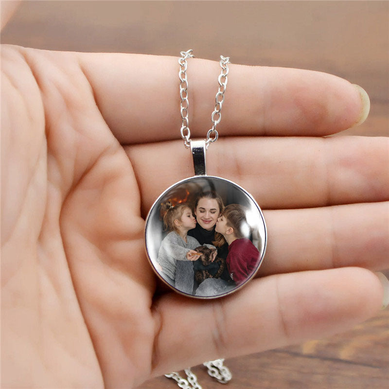 Personalized Photo Pendant Necklace, Custom Picture Pendant - Oarse