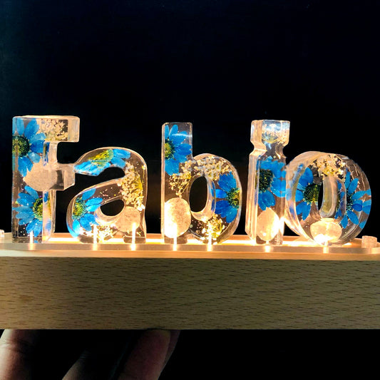 Custom Letter Lights, Floral Night Light, Personalized Anniversary Gifts For Her Him - Oarse