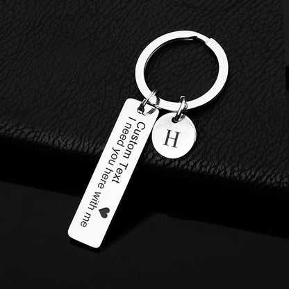 Personalized Keychain Gifts, Initials Engraved Key Ring - Oarse