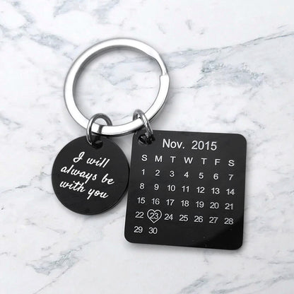 Diy Calendar Engraved Keychains, Personalized Keychains Near Me - Oarse