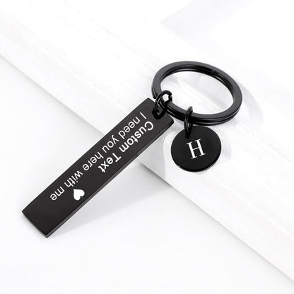 Personalized Keychain Gifts, Initials Engraved Key Ring - Oarse