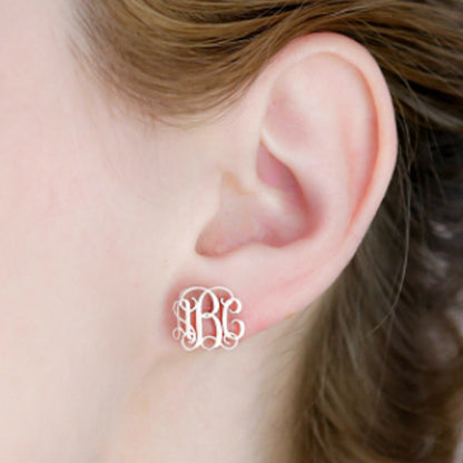 Custom Stud Earrings With Letter, Monogram Earrings - Oarse