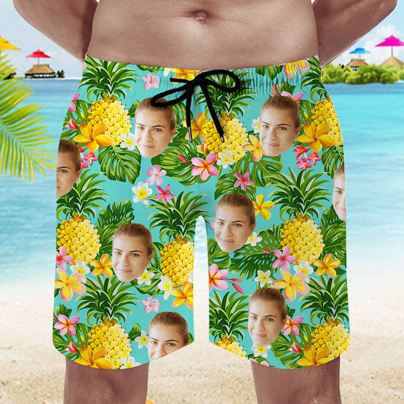 Custom Face Swim Trunks, Swim Trunks With Face On Them - Oarse