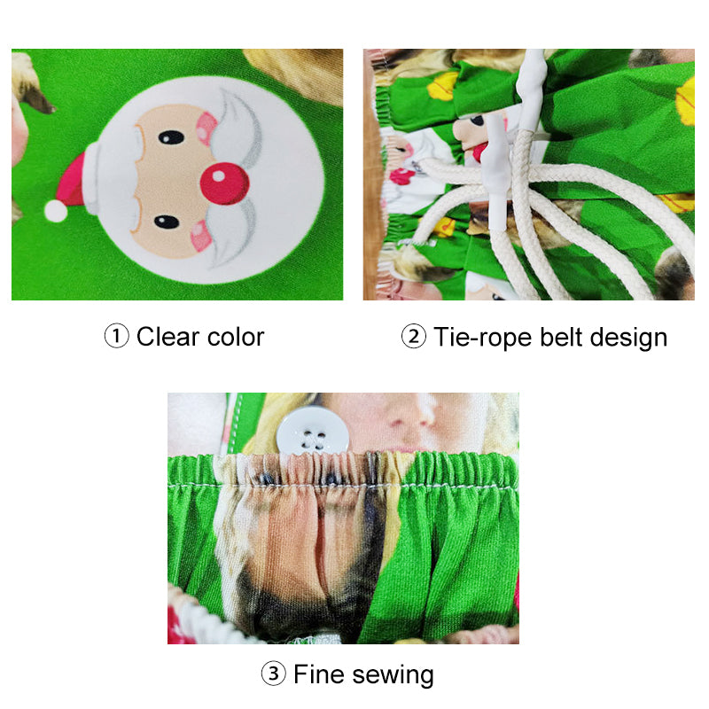 Custom Christmas Pajamas Funny Santa Hat Pajamas With Faces On Them - Oarse