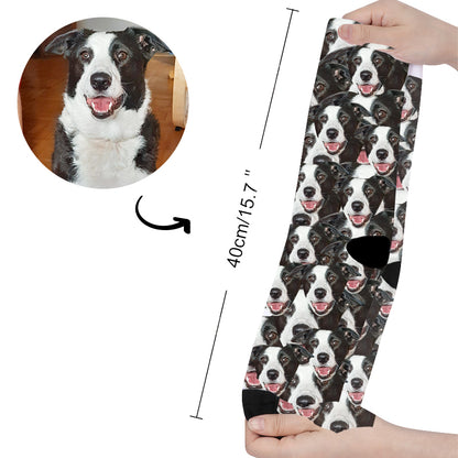 Custom Funny Multiple Pet Faces Socks - Oarse