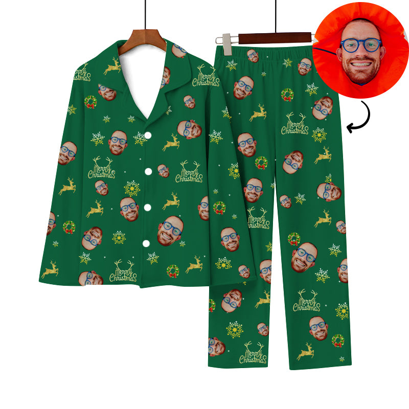 Personalized Christmas Pajamas Set Custom Pajamas With Faces - Oarse