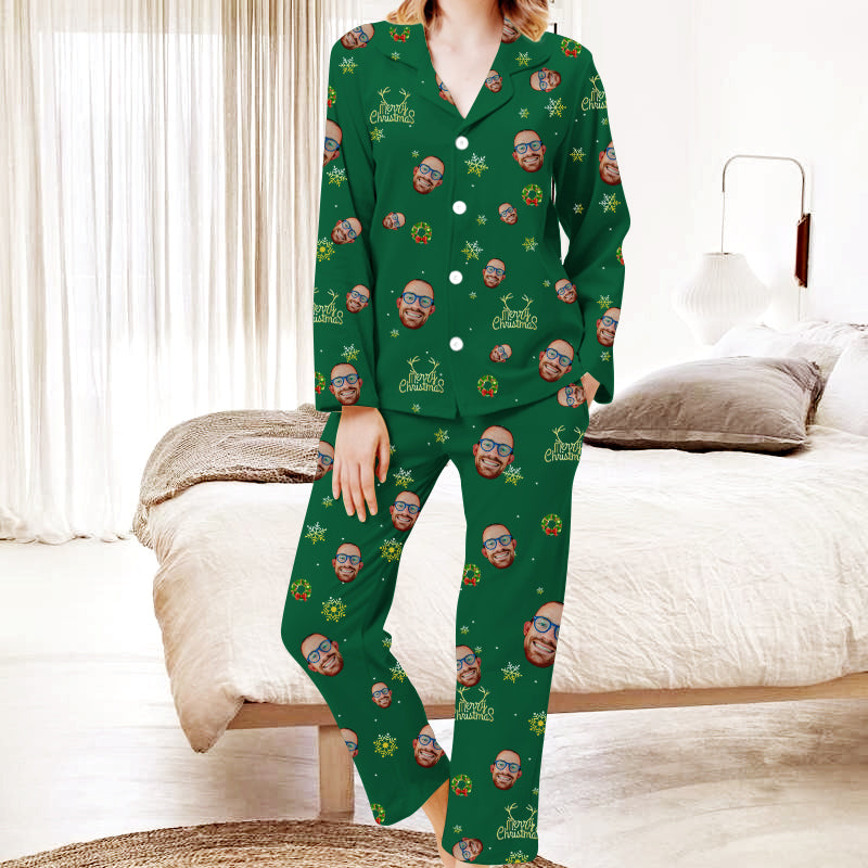 Personalized Christmas Pajamas Set Custom Pajamas With Faces - Oarse