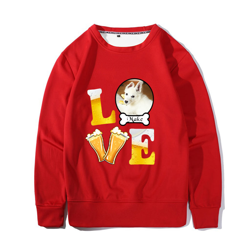 Custom Pet Beer Love Sweatshirt - Oarse