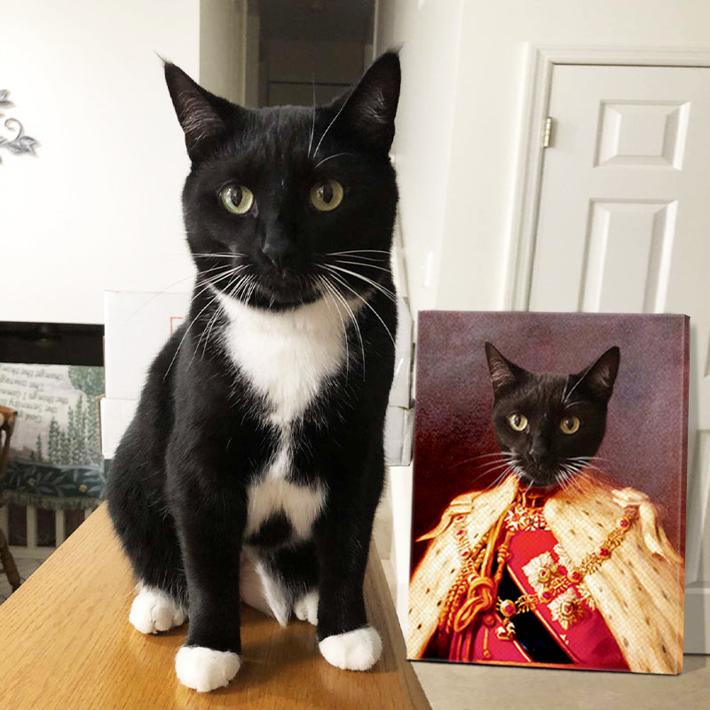 Custom The King Pet Portrait Canvas - Oarse