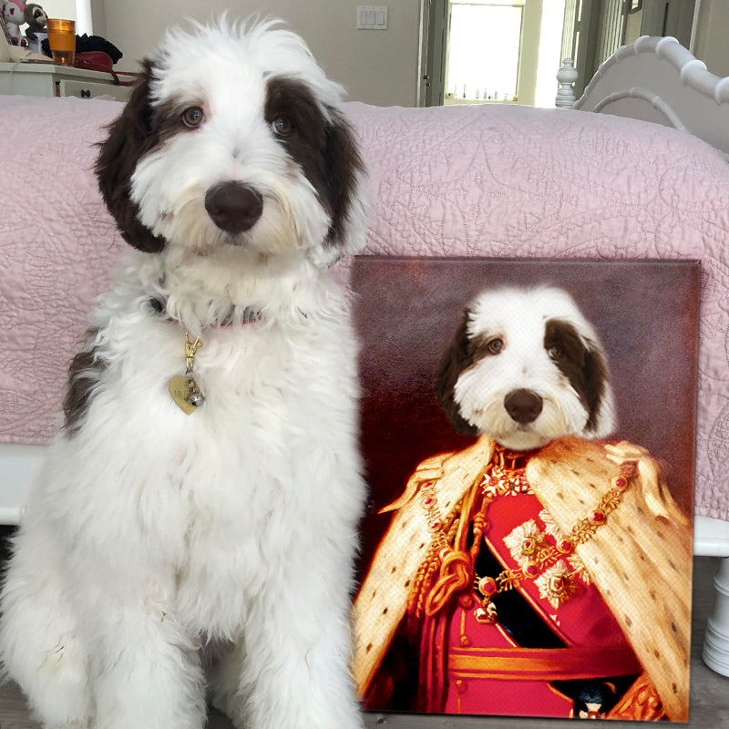 Custom The King Pet Portrait Canvas - Oarse