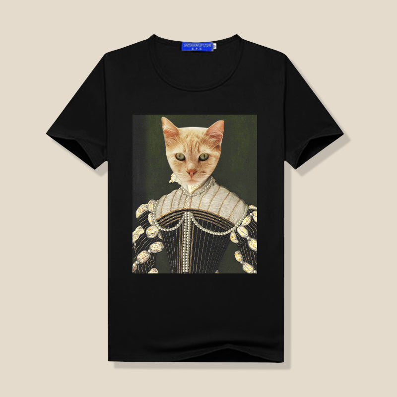 The Pearled Lady Pet Portrait Personalized Women T-Shirt - Oarse