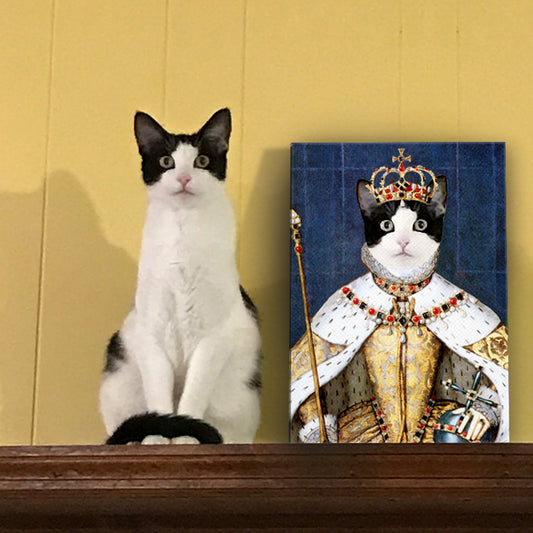 Custom England Queen Pet Portrait Canvas - Oarse