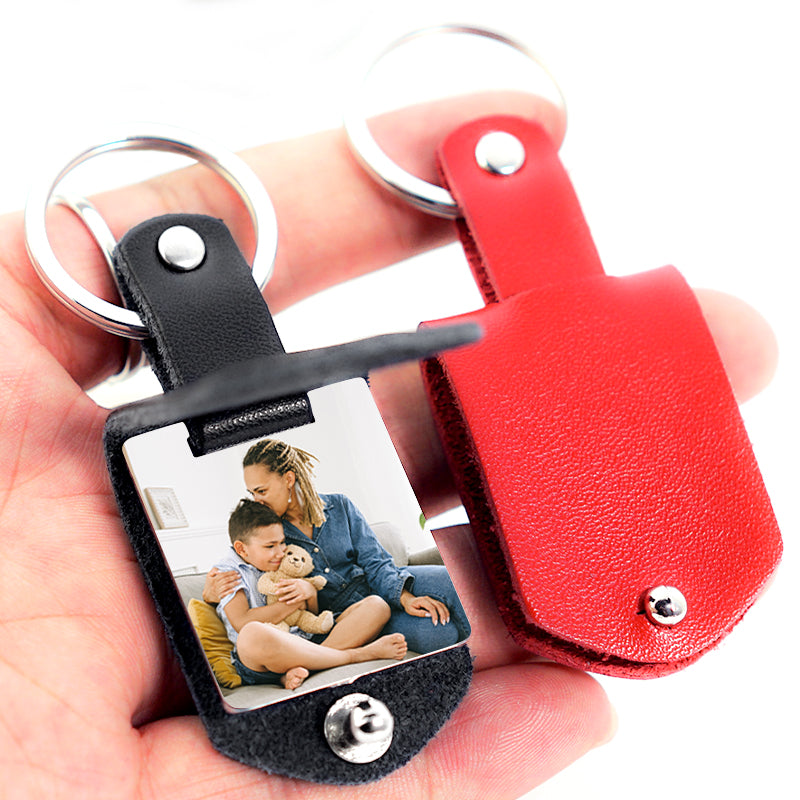 Leather Custom Keychain Picture, Personalized Keychains With Pictures - OARSE