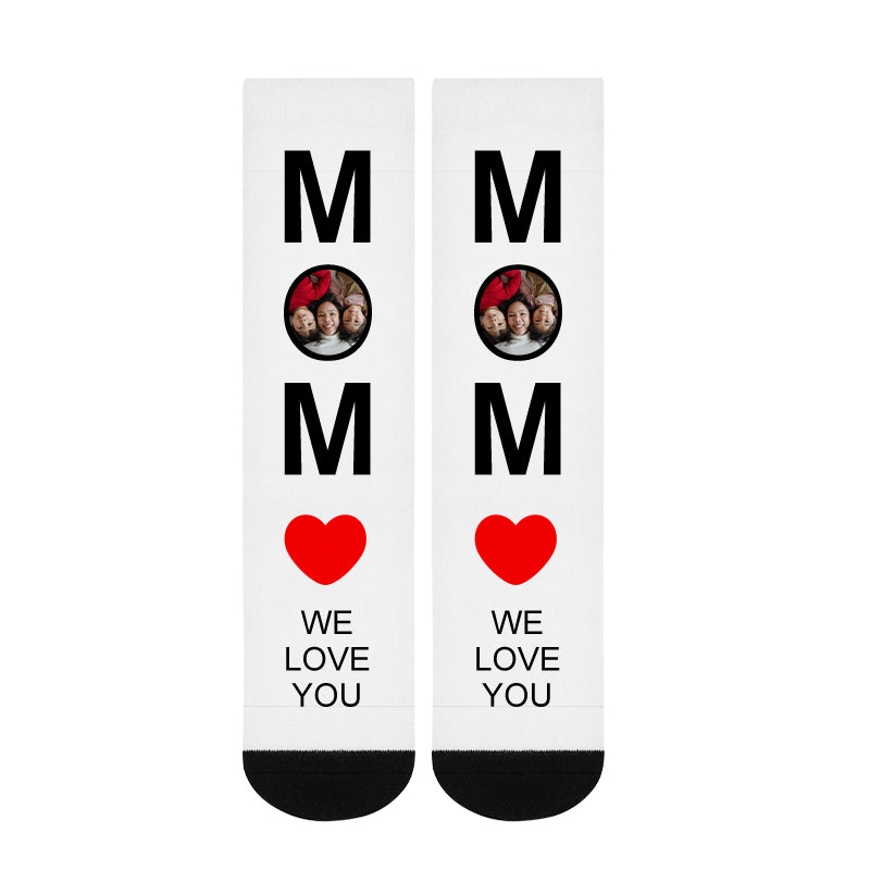 Custom Mother's Day Photo Socks - Oarse