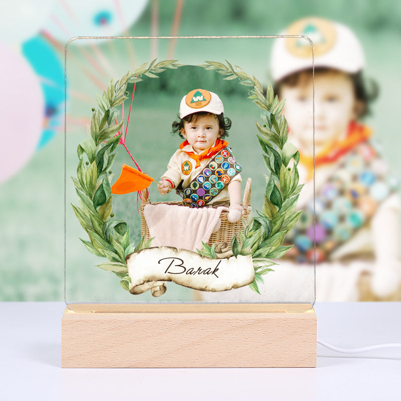 Personalized Garland Photo Night Light - Oarse