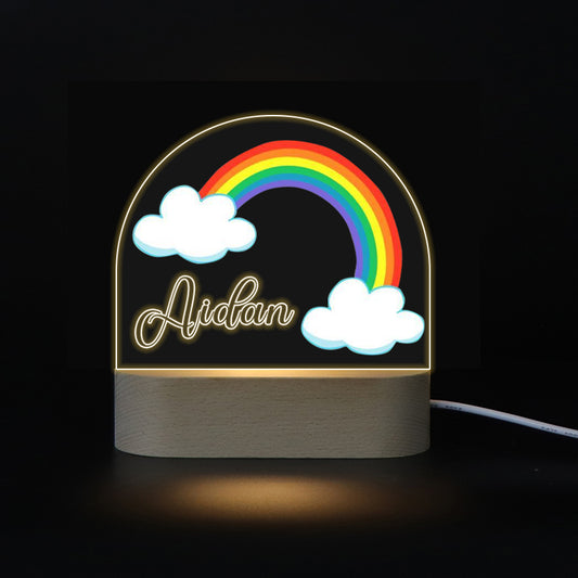 Custom Childrens Night Lights, Rainbow Name Night Light - Oarse