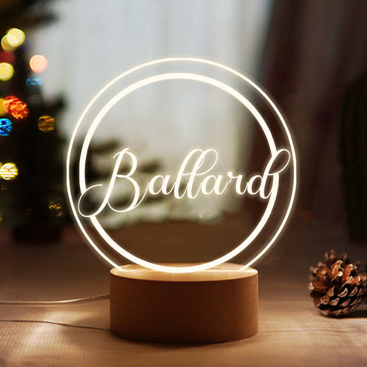 Personalized Name Night Light, Kids Night Light Lamp - Oarse