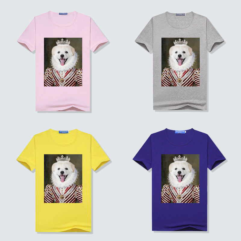 The Queen Personalized Pet Photo T Shirt For Women - Oarse