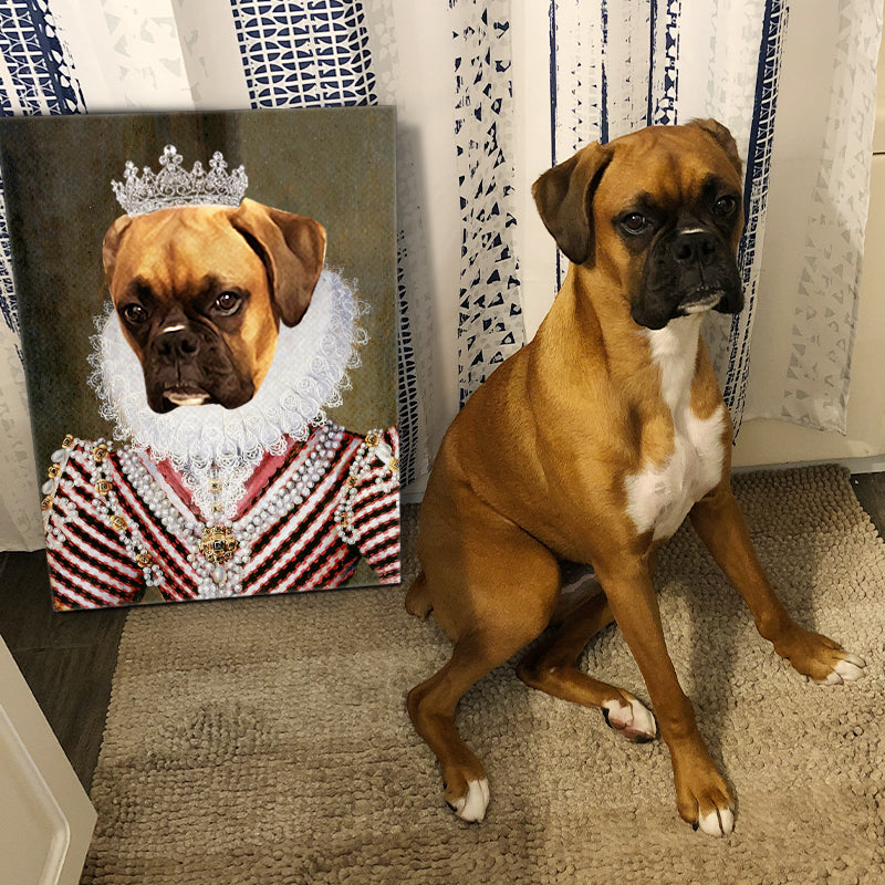 Custom Ruby Queen Pet Portrait Canvas - Oarse