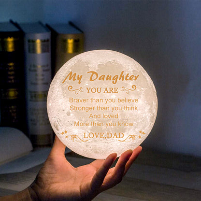 Custom 3D Family Photo Engraved Moon Lamp - Oarse