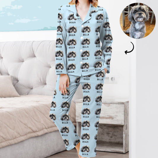 Personalized Pajama Pants with Pets Face Custom Made Pajama Pants for Pet Lovers - OARSE